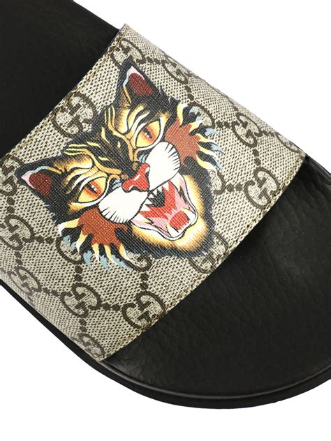 Gucci Wmns GG Supreme Slide 'Angry Cat' 